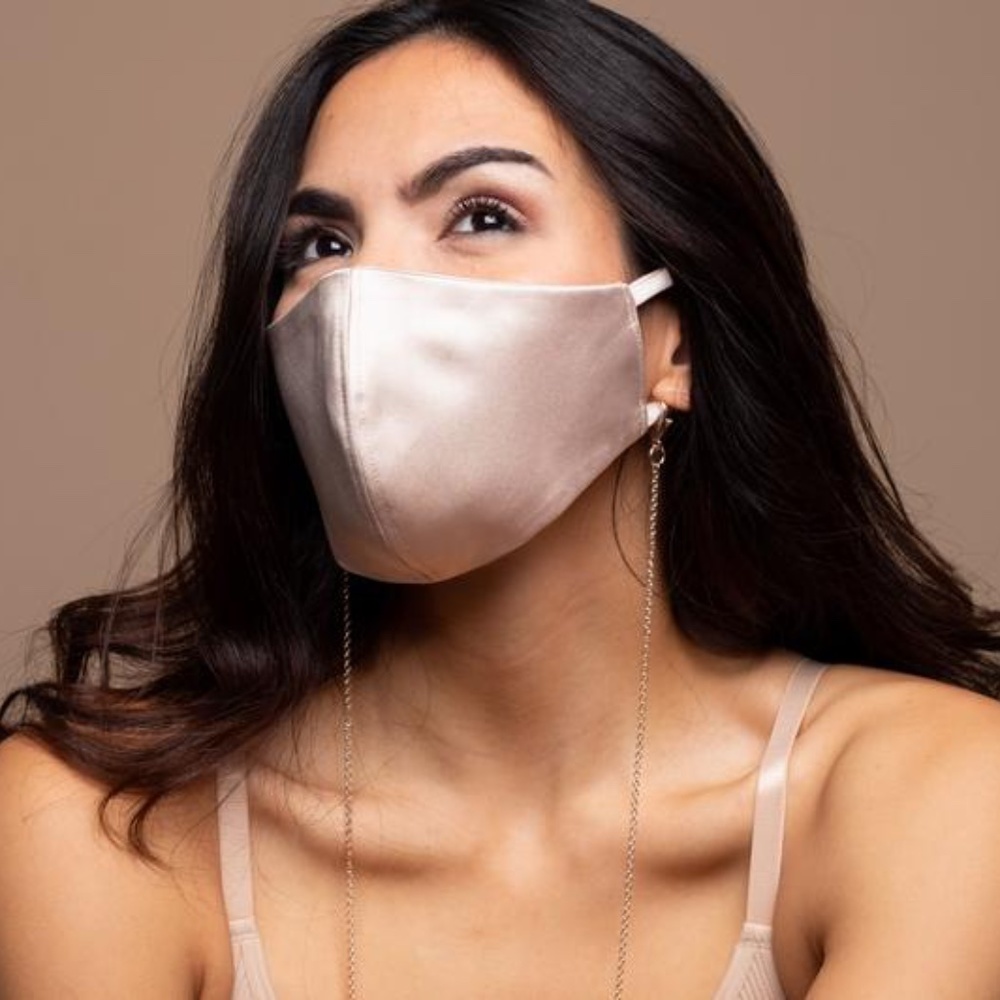 Gold 18k Stainless Steel Face MASK CHAIN Holder